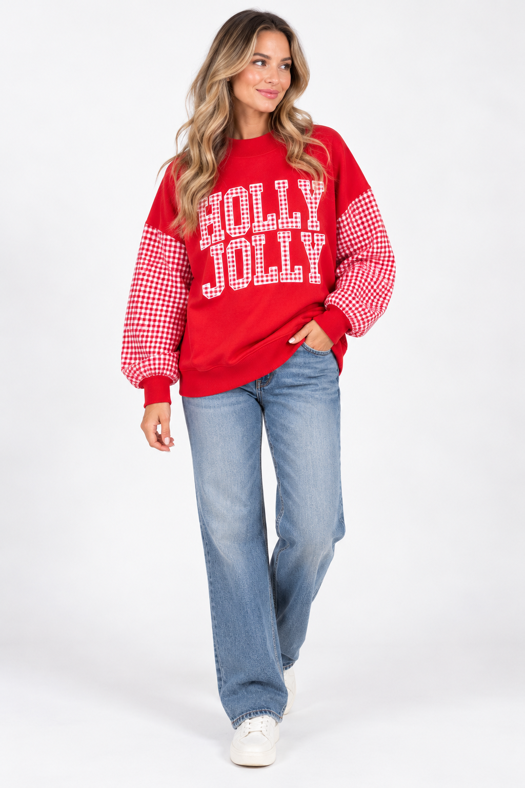 The Holly Jolly Patchwork Sweatshirt