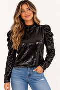 The Midnight Sparkle Sequin Blouse