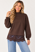 The Giselle Lace Hem Sweatshirt