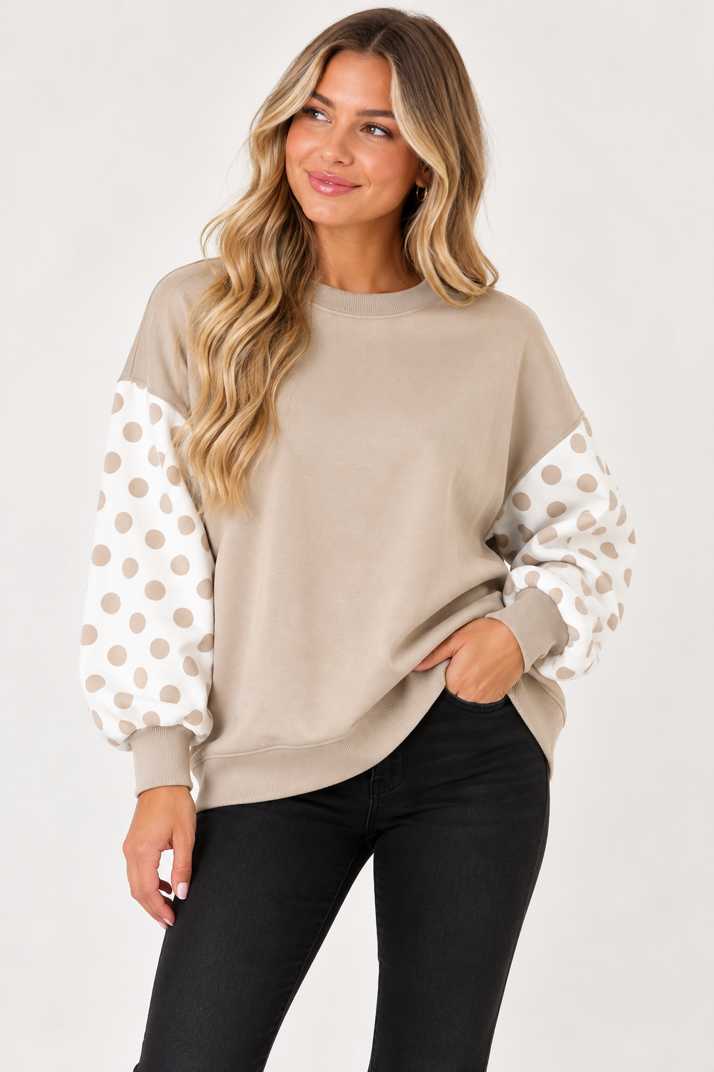 The Eva Polka Dot Sweatshirt