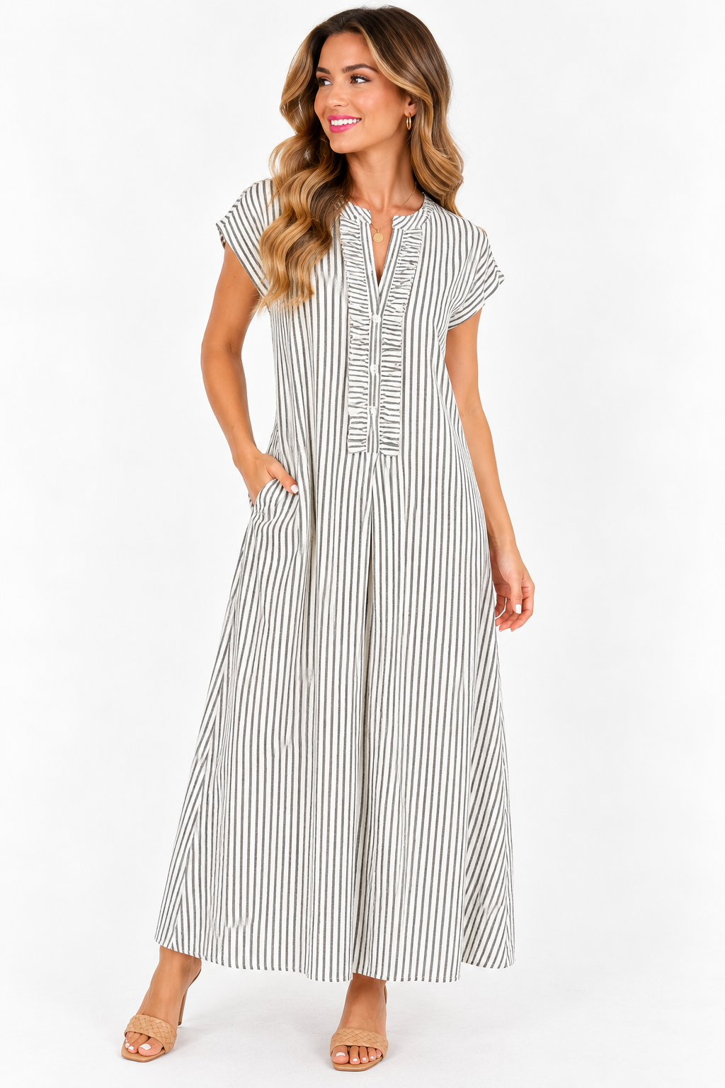 The Sutton Stripe Maxi Dress