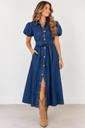 The Maggie Midi Denim Dress