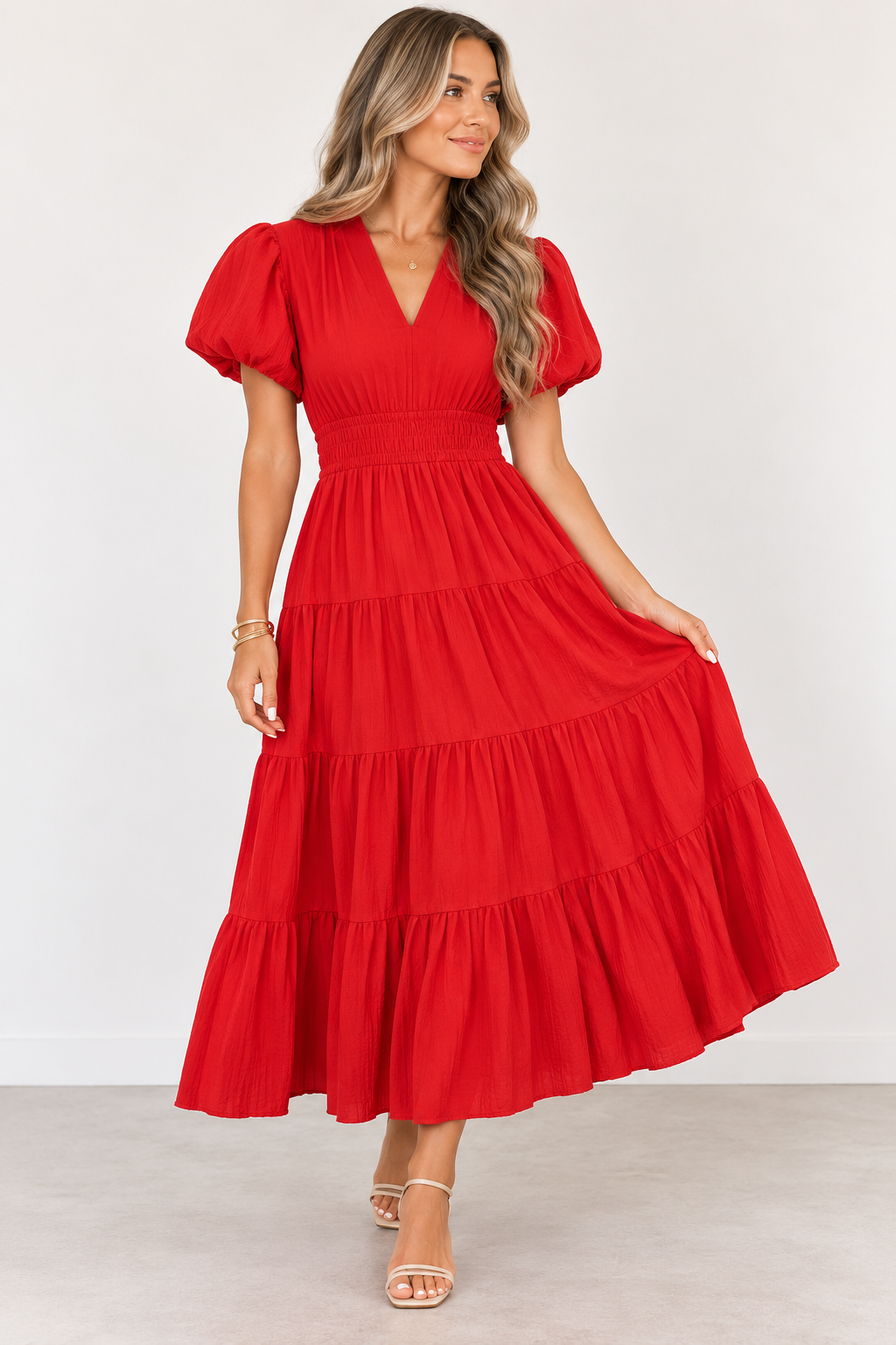The Cranberry Wishes Maxi Dress