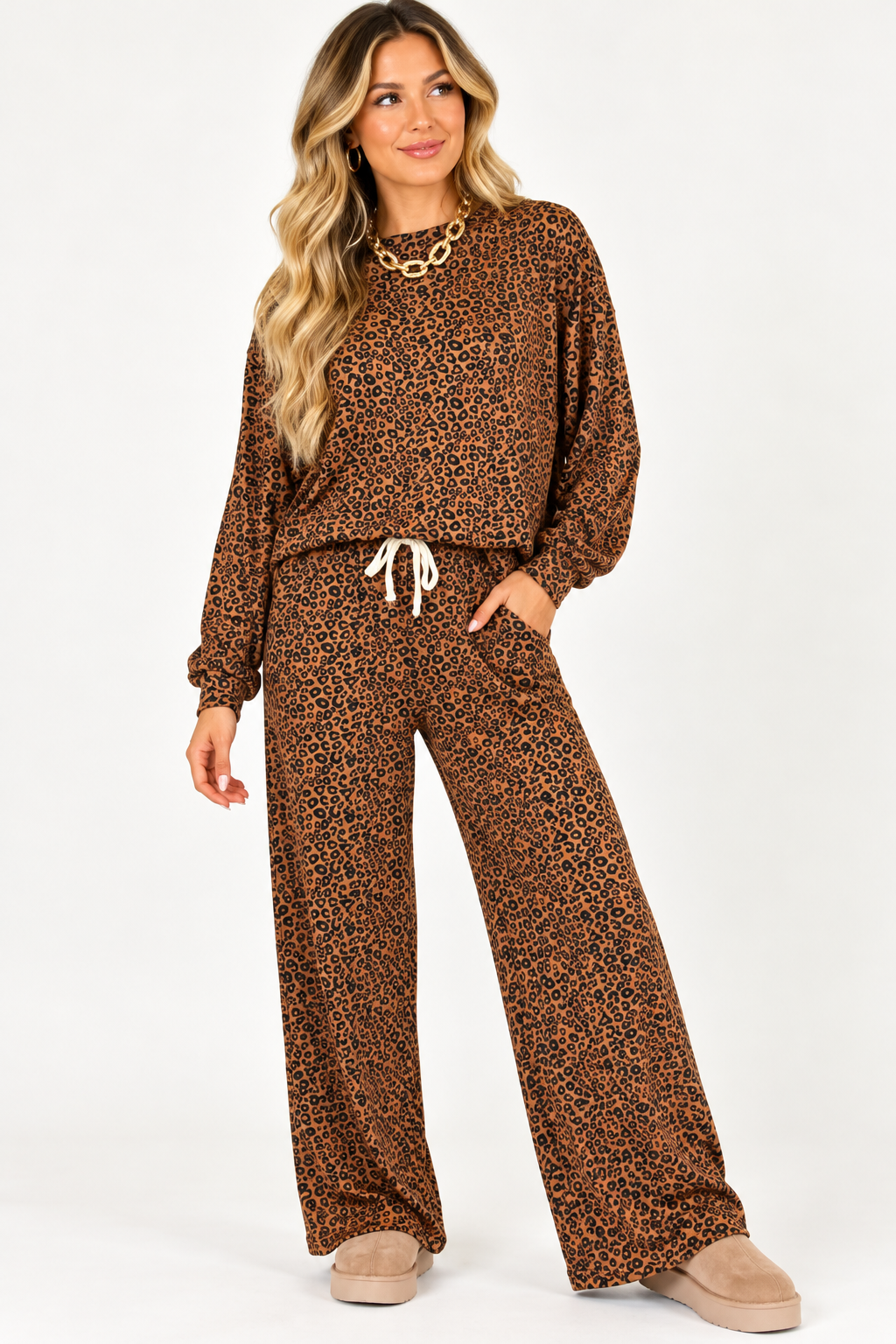 The Wild at Heart Leopard Lounge Set