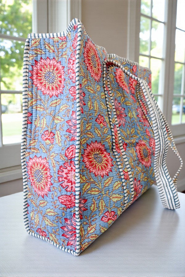 The September Haze Floral Tote Bag