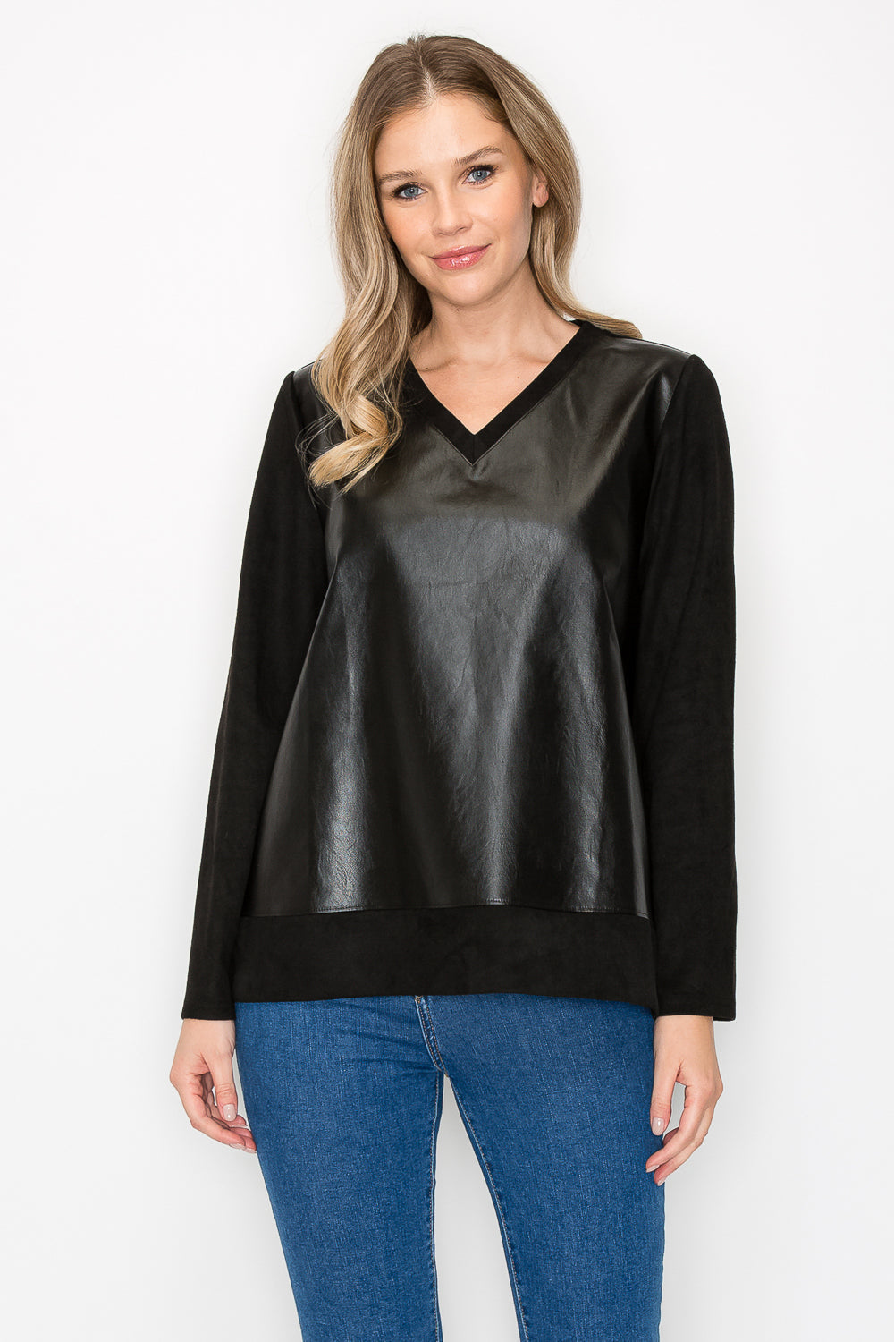 The Rockwell  Suede Top with Leather