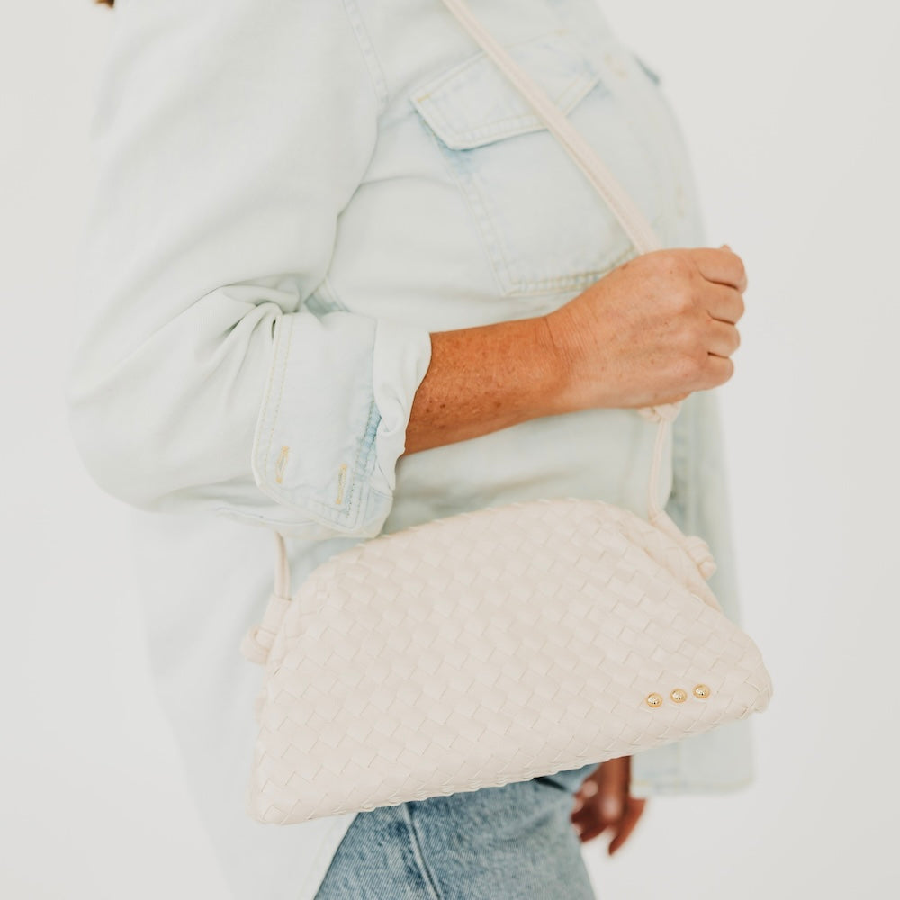 The Madelyn Woven Frame Crossbody Bag