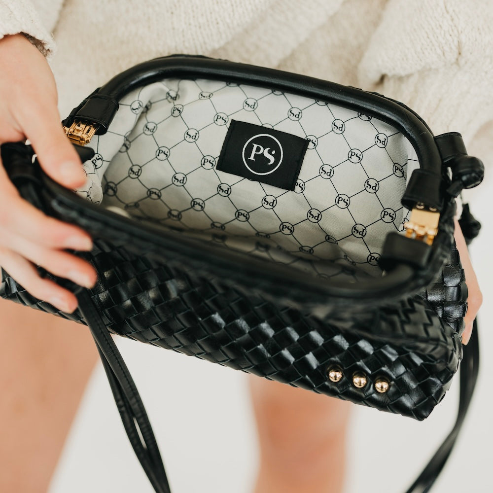 The Madelyn Woven Frame Crossbody Bag