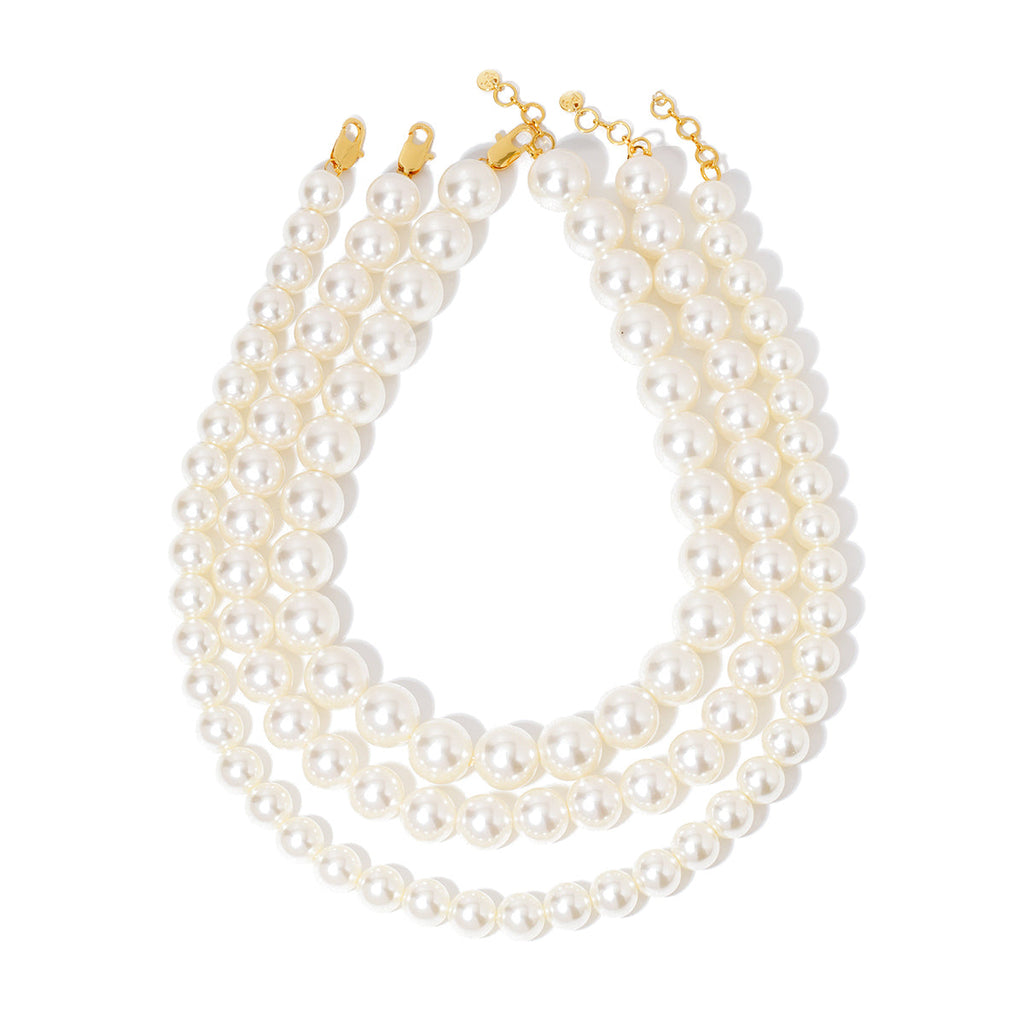 The Chunky Three Piece Pearl Necklace