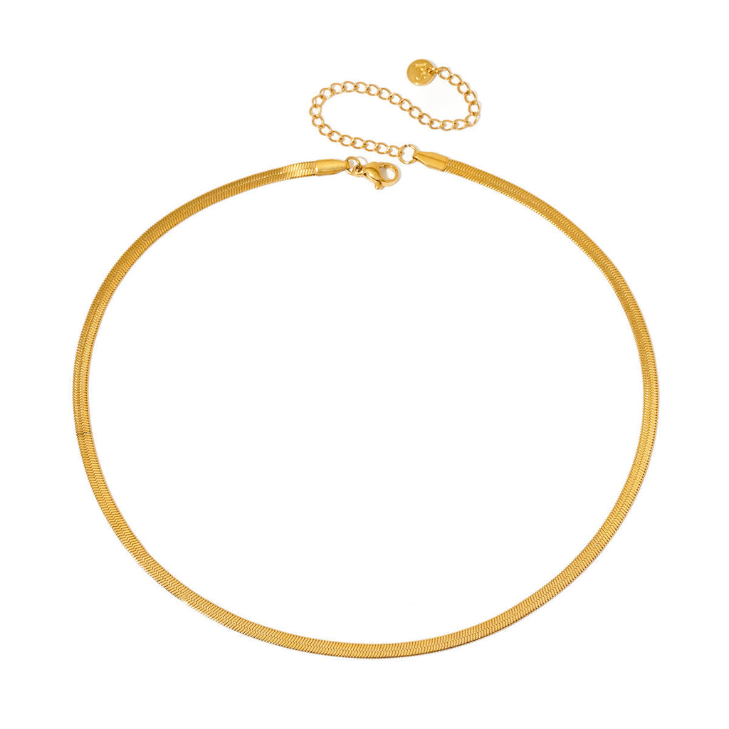 The Ella Herringbone Necklace - WATERPROOF