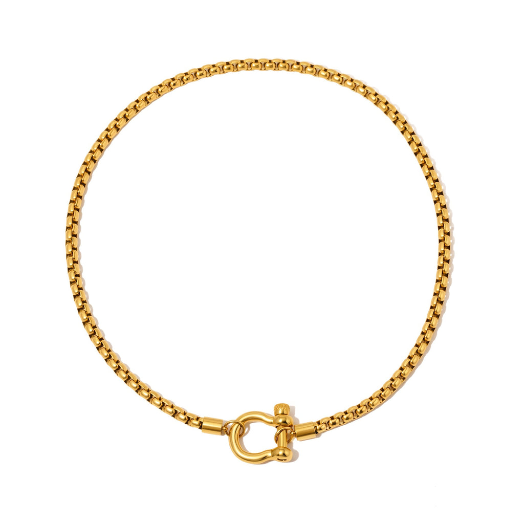 The Lucky Horseshoe Toggle Necklace- WATERPROOF
