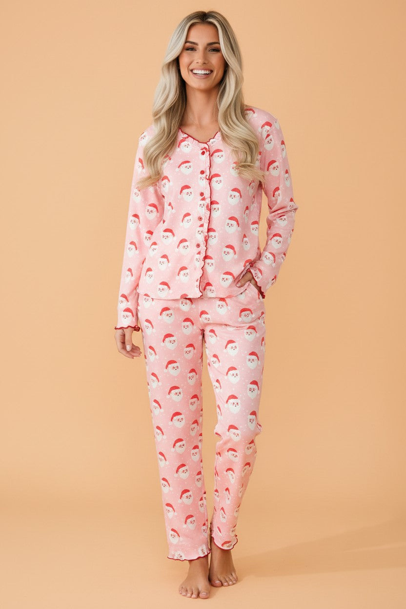 The Pink Santa Christmas Pajama Set
