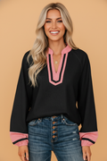 The Birdie Colorblock V-Neck Blouse