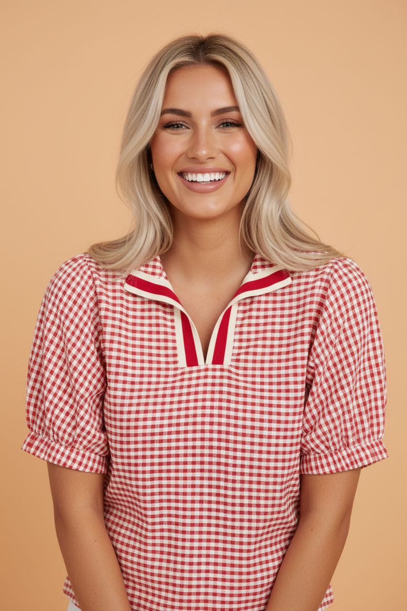 The Ruby Kate Gingham Blouse