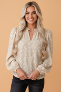 The Kendal Kate Floral Textured Blouse