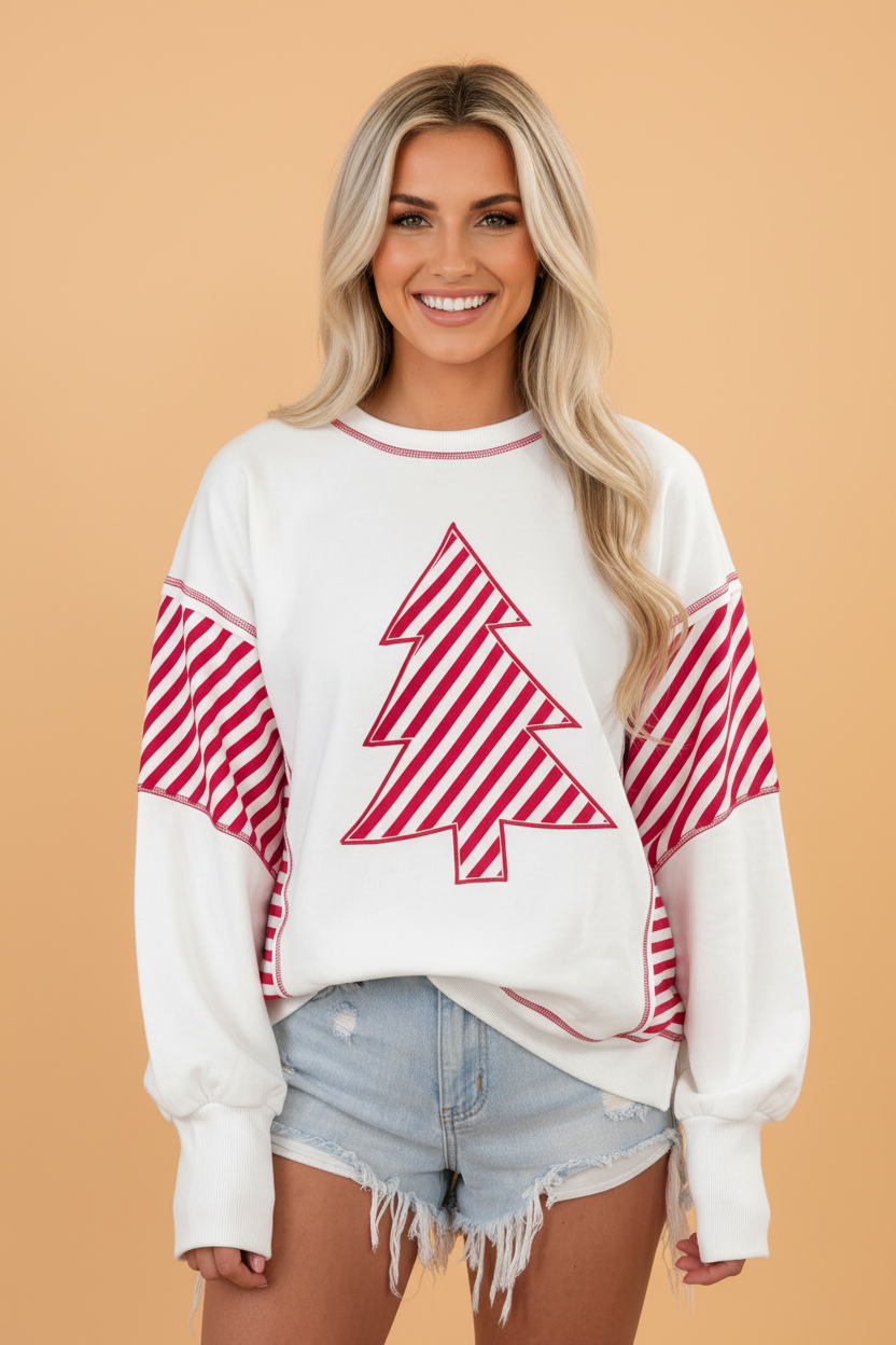 The Candy Cane Lane Tree Top