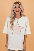The Willow Western Star Studded Top