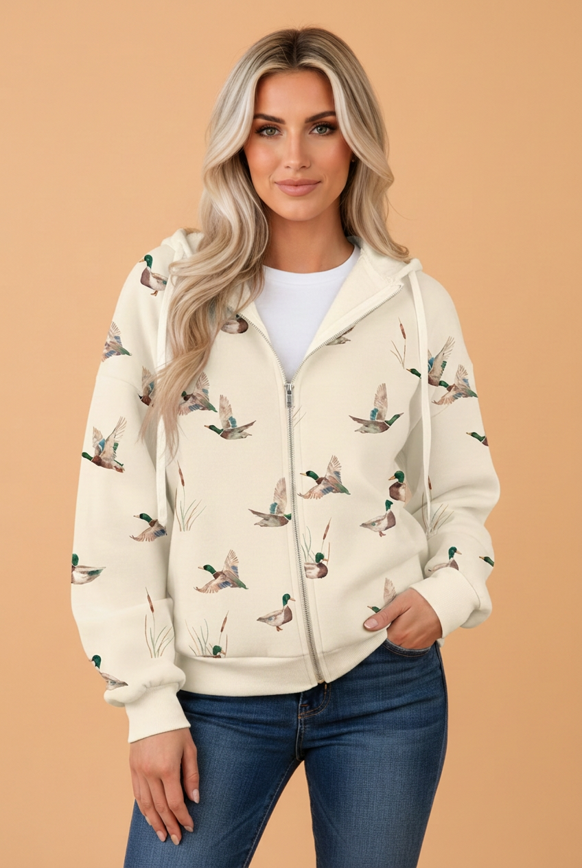 The Mallory Mallard Zip-Up Hoodie
