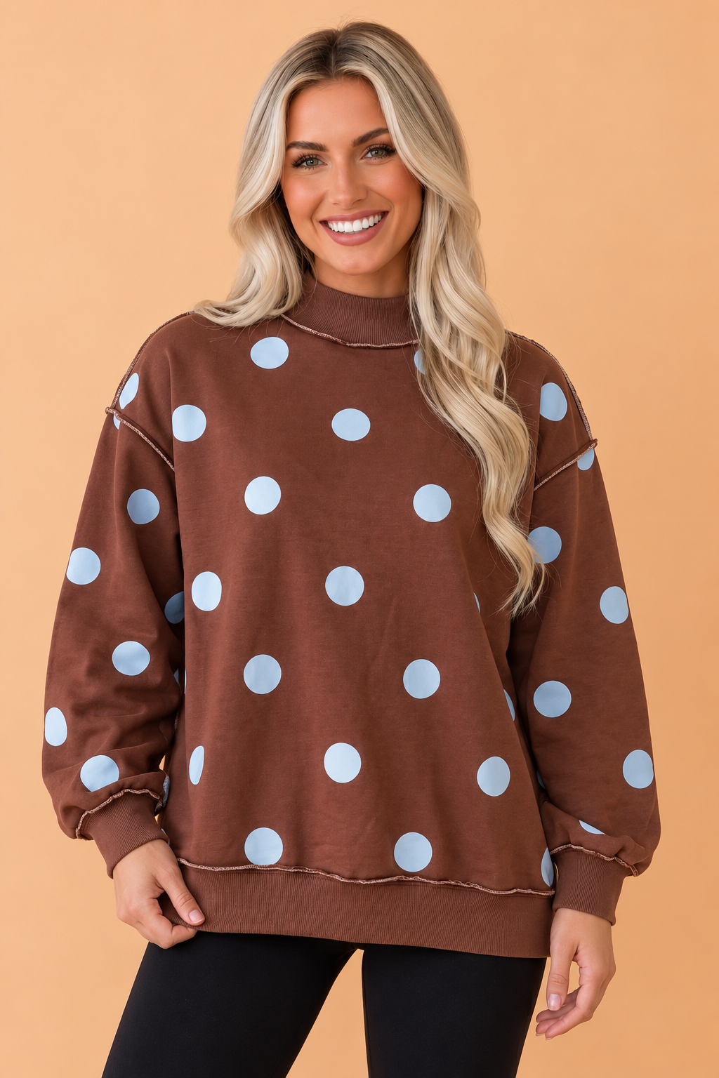The Harlow Polka Dot/GOOD DAY  Reversible Sweatshirt