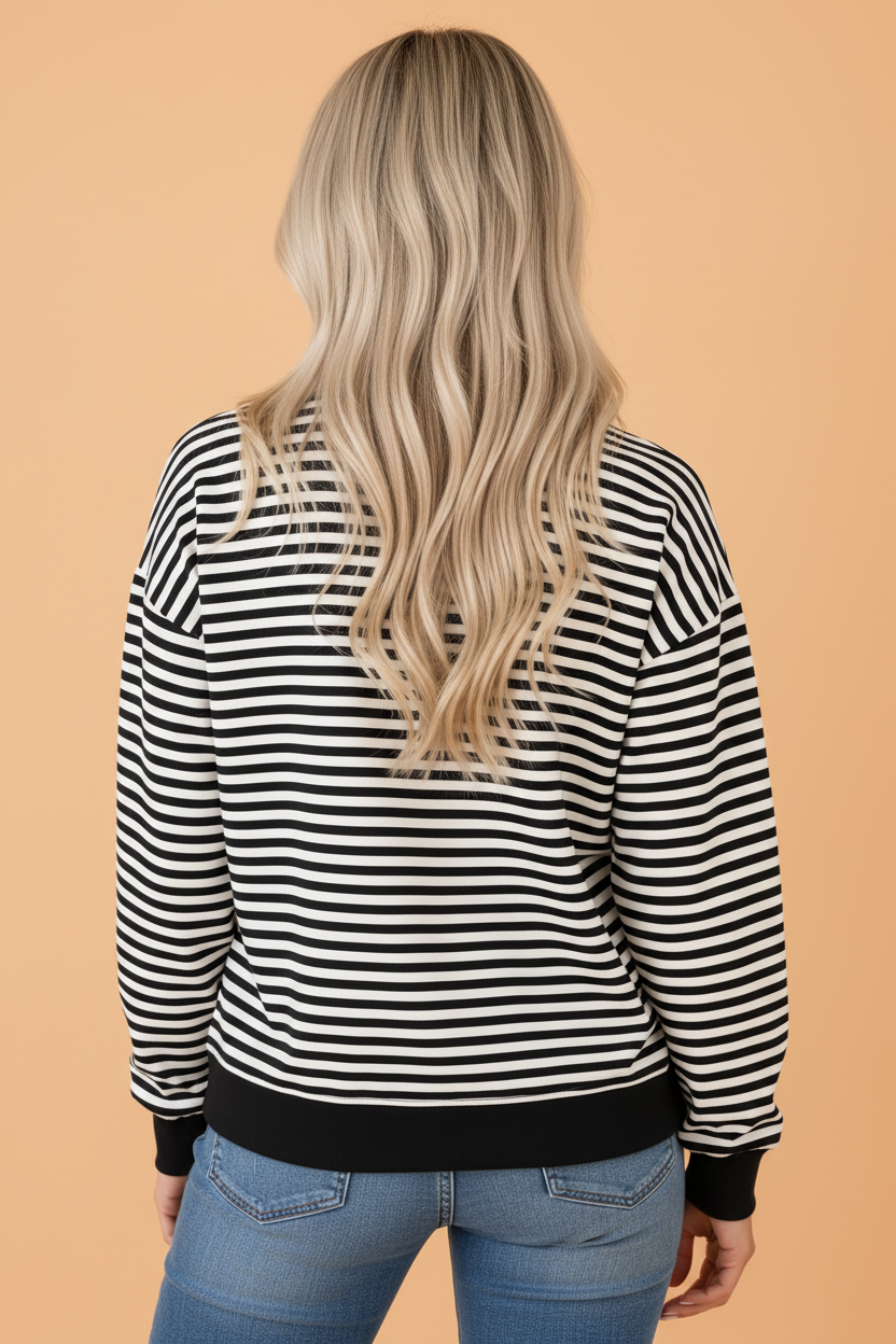 The Beverly Bow Stripe Sweatshirt