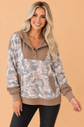 The Sophie Kate Camo Waffle Knit Hoodie