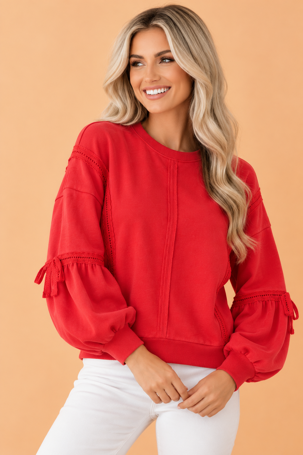 The Rosalie Lace Bow Sweatshirt