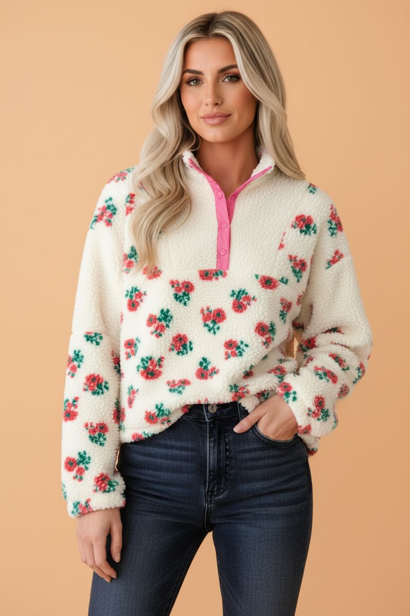 The Rosie Floral Fleece Sweatshirt