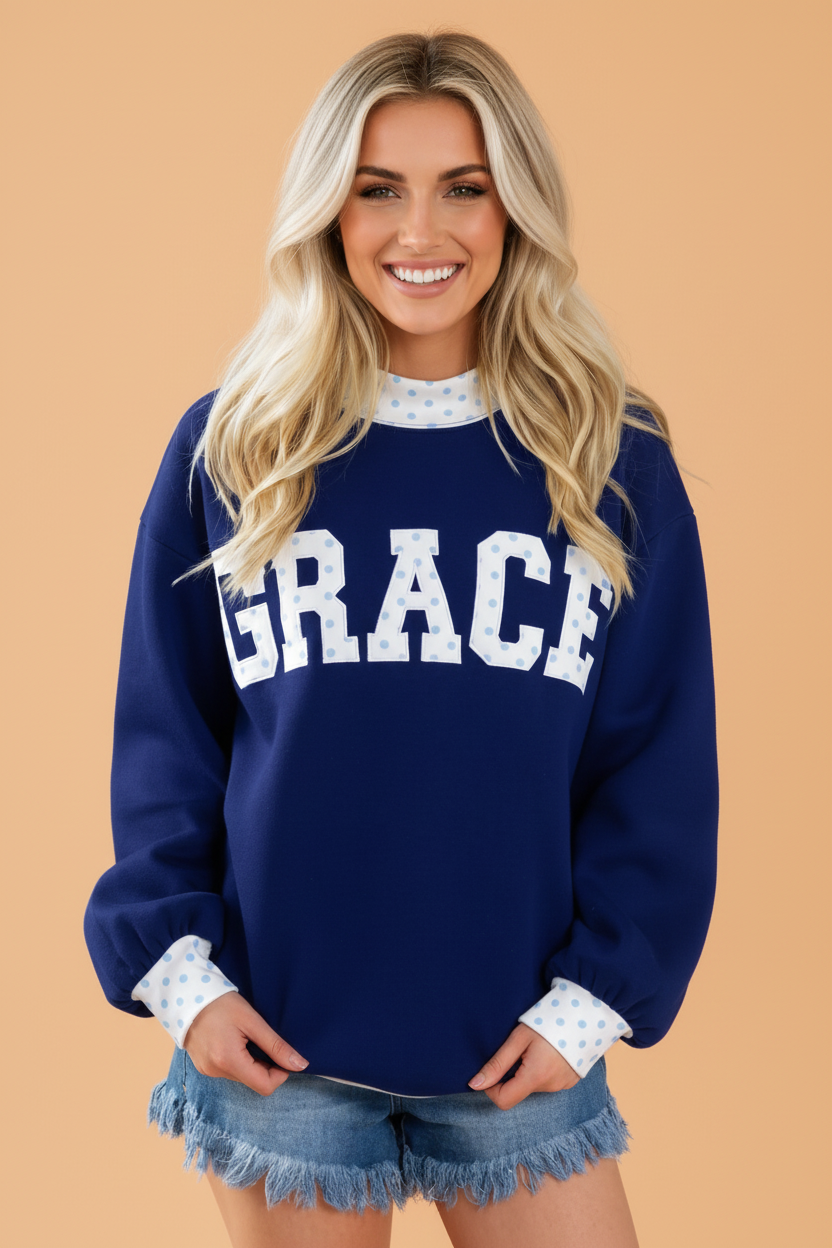 The Grace Polka Dot Sweatshirt