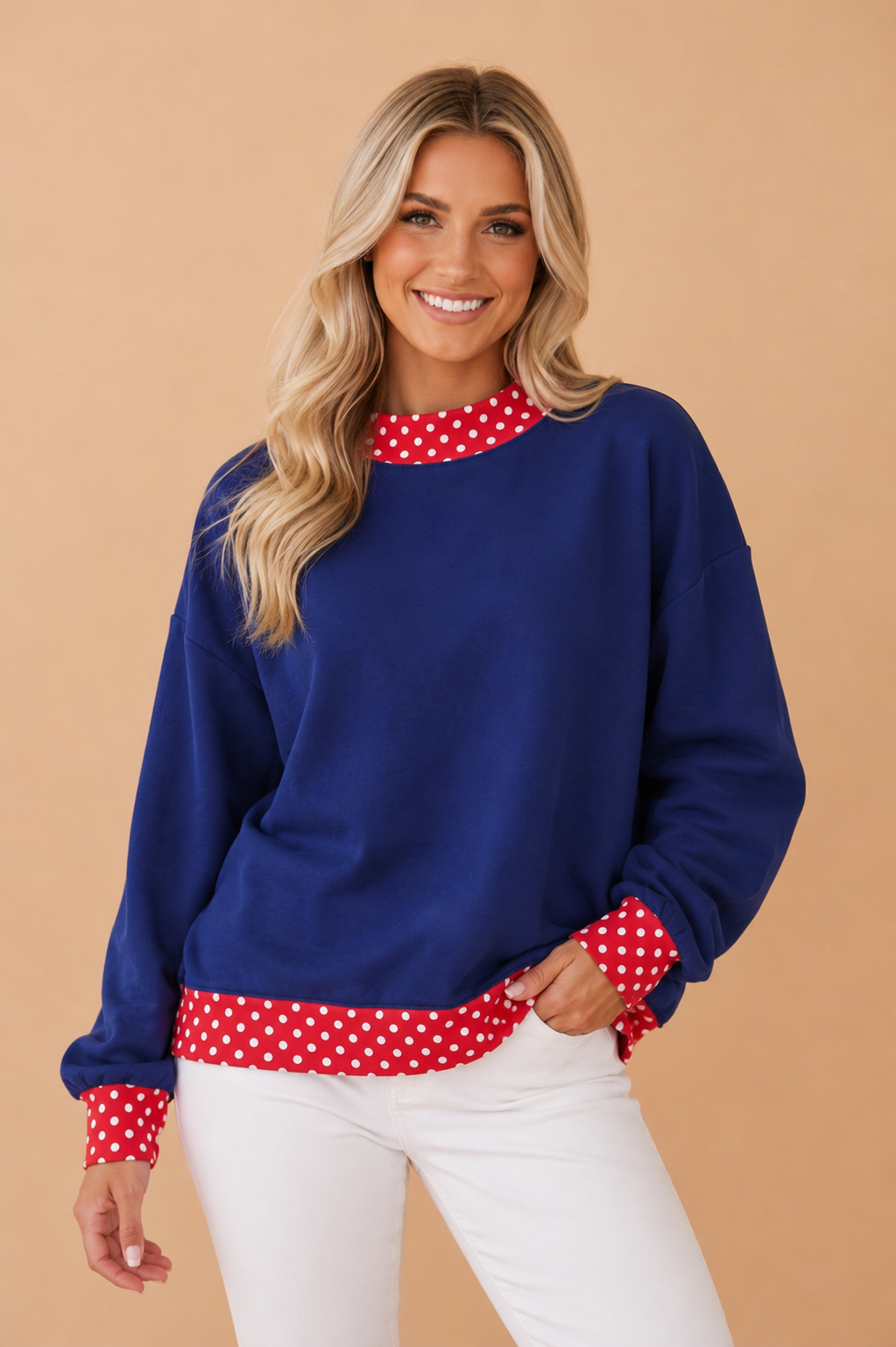 The Brielle Polka Dot Sweatshirt
