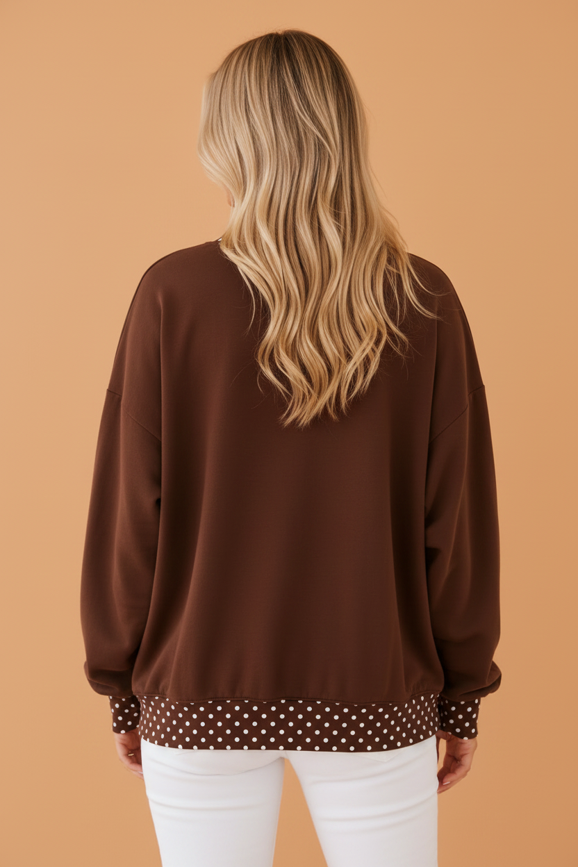 The Brielle Polka Dot Sweatshirt