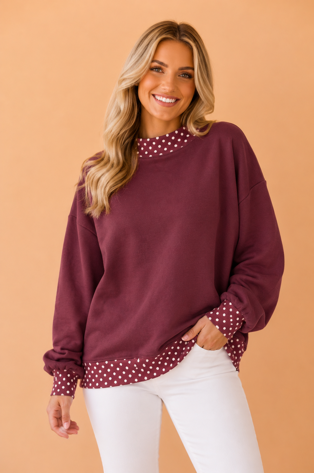 The Brielle Polka Dot Sweatshirt