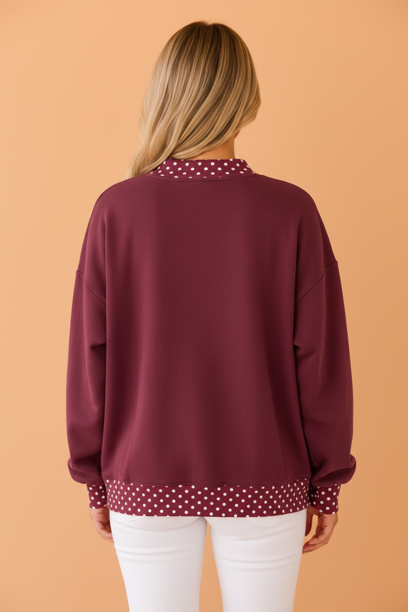 The Brielle Polka Dot Sweatshirt