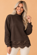The Briar Mock Neck Lace Sweatshirt