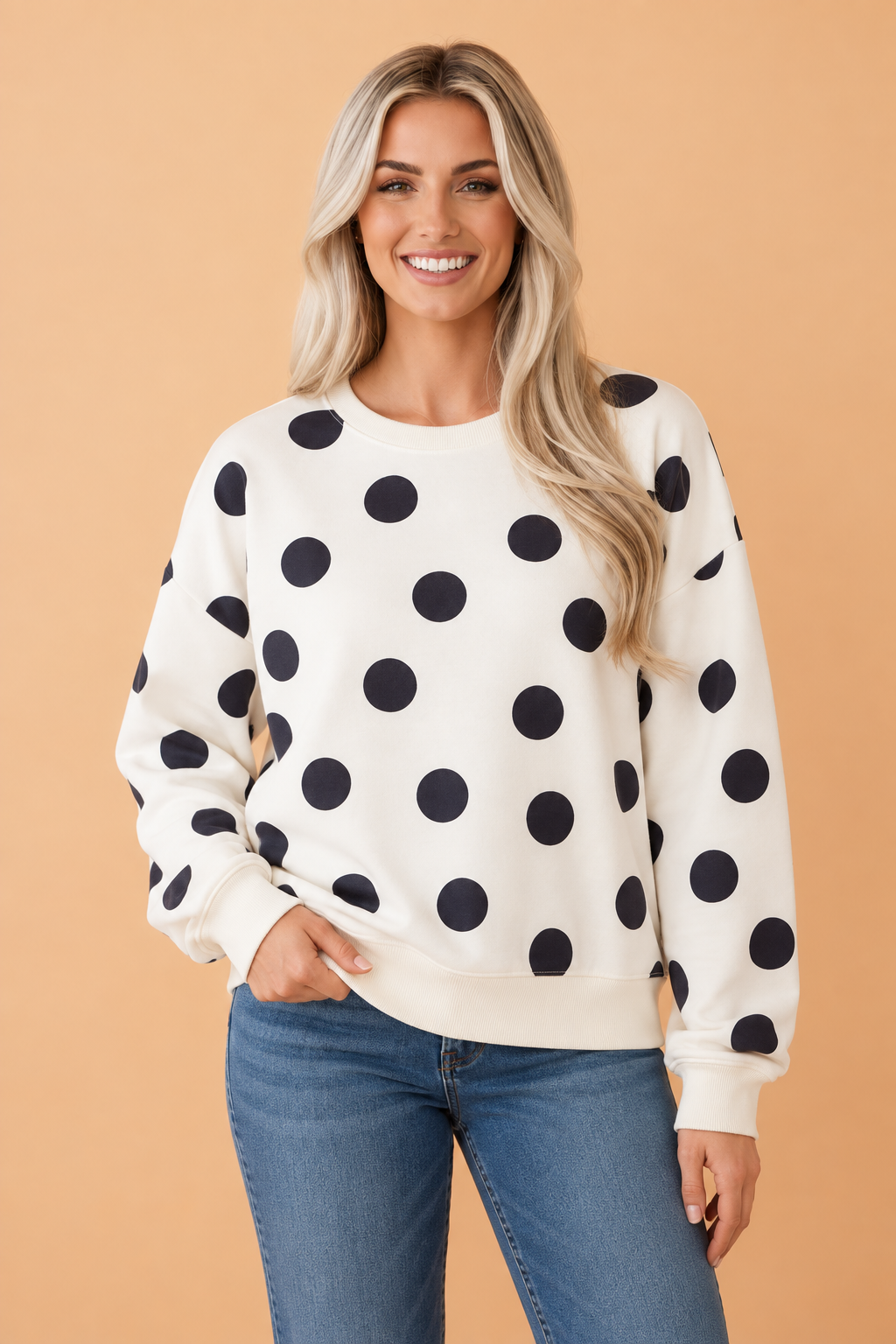 The Daisy Mae Polka Dot Sweatshirt
