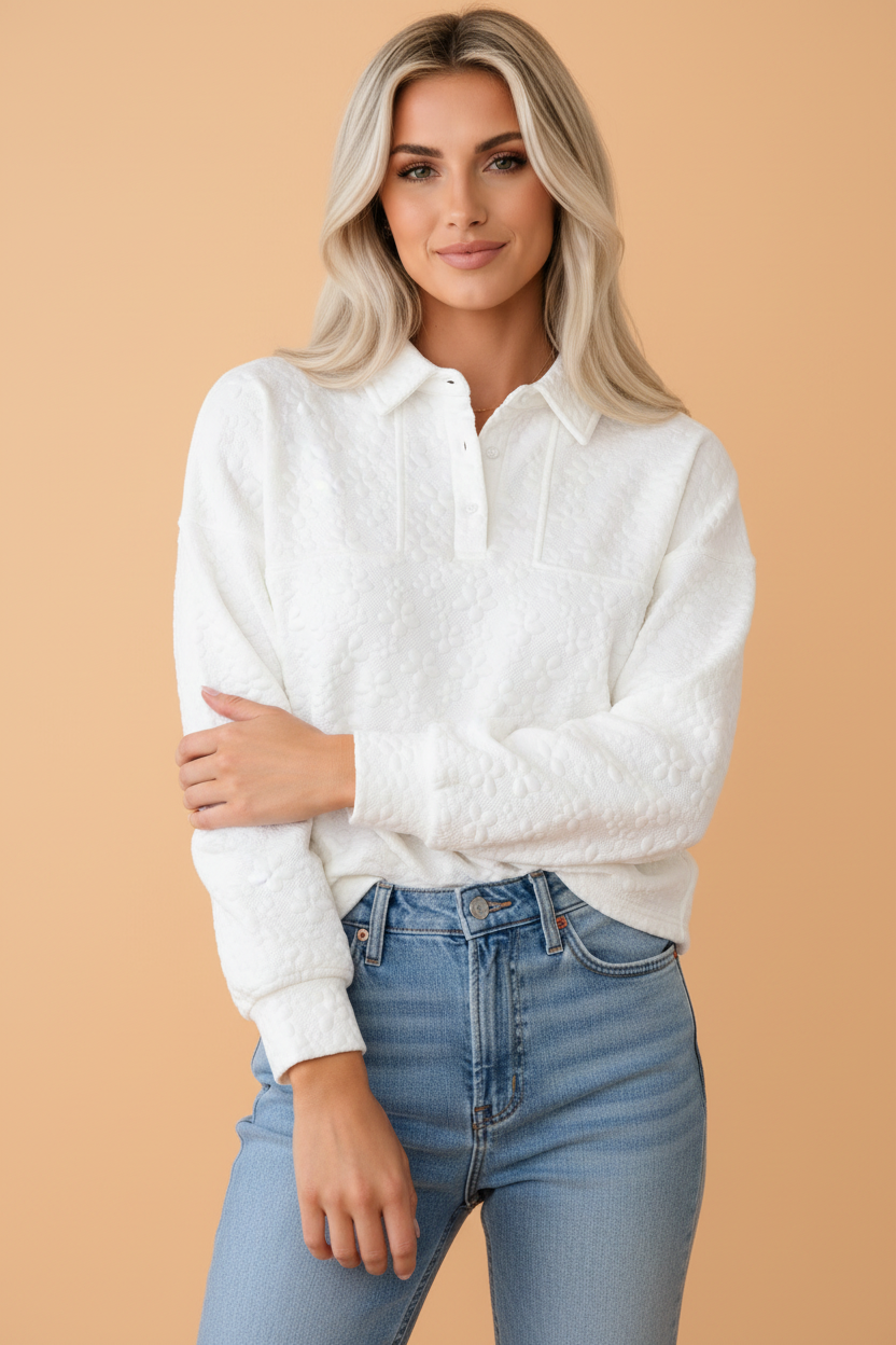 The Waverly Floral Textured Sweatshirt