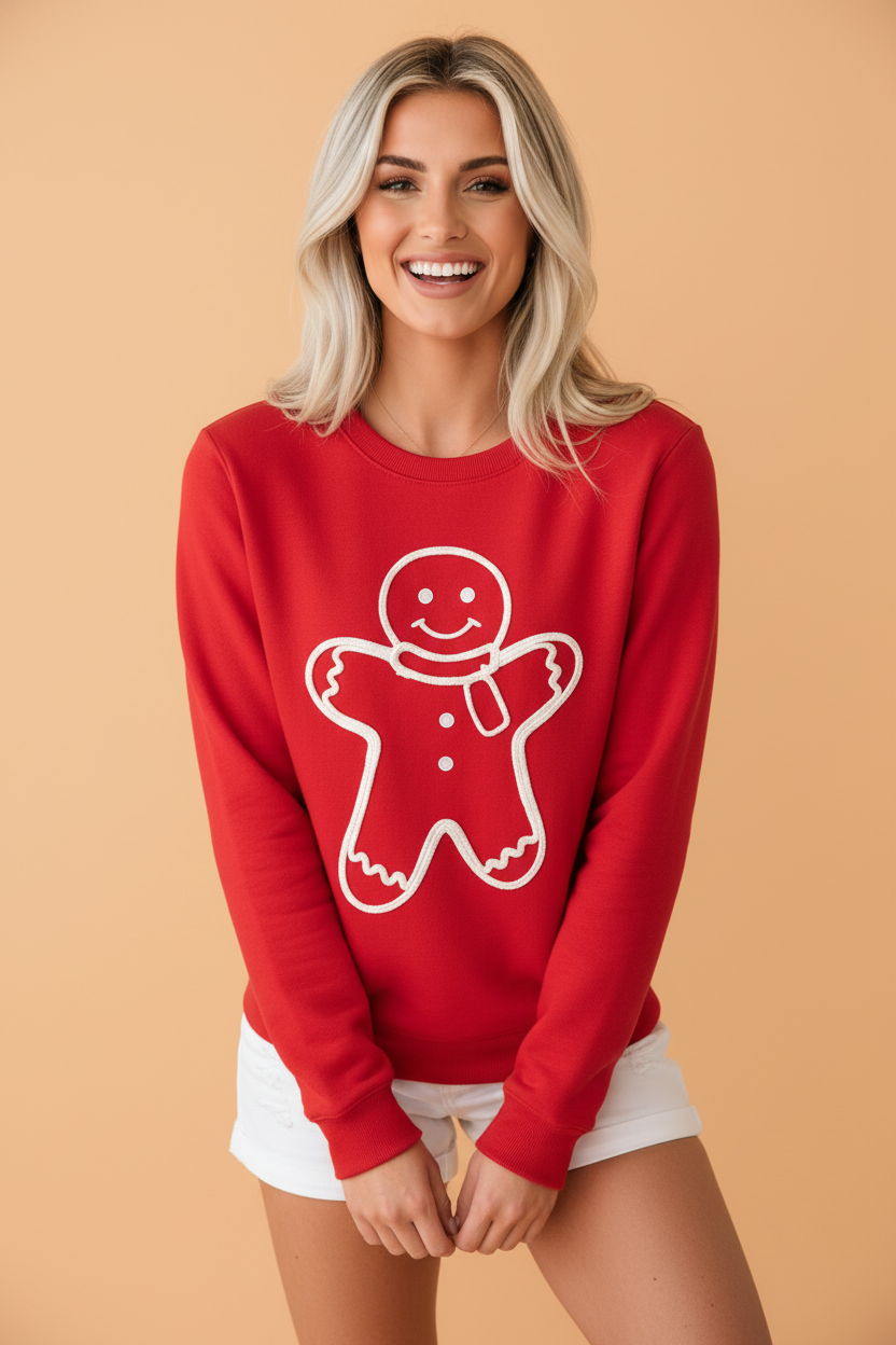 The Gingerbread Joy Embroidered Sweatshirt