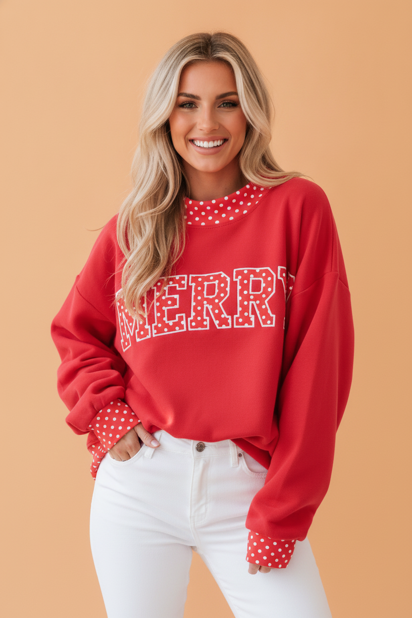 The Polly Polka Dot Sweatshirt