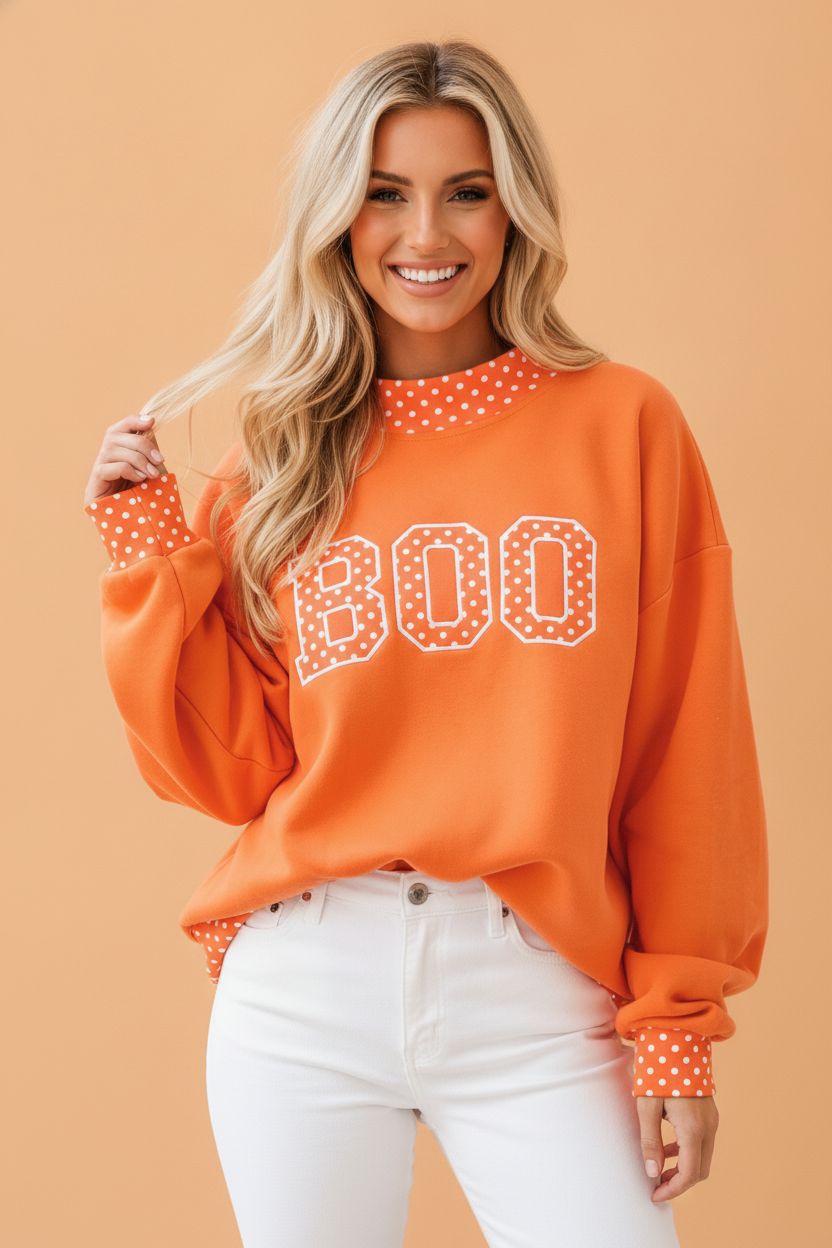The Spooky Boo Polka Dot Sweatshirt