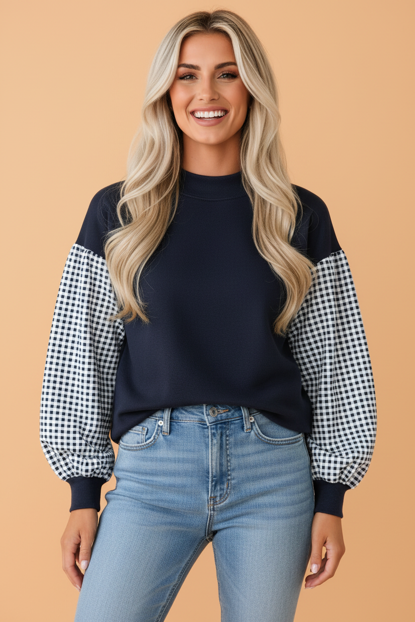 The Hazel Gingham Sweatshirt