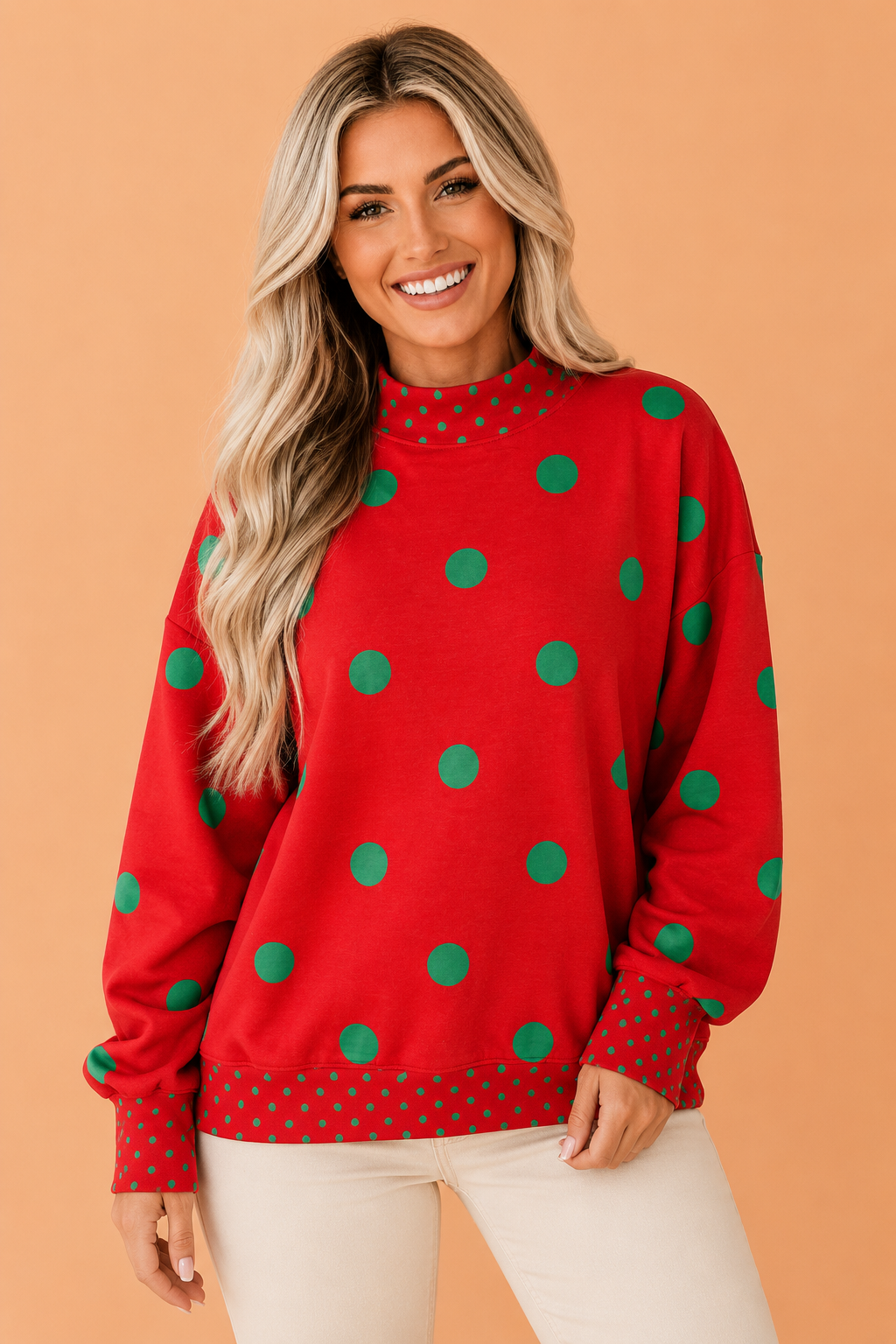 The Willa Polka Dot Oversized Sweatshirt
