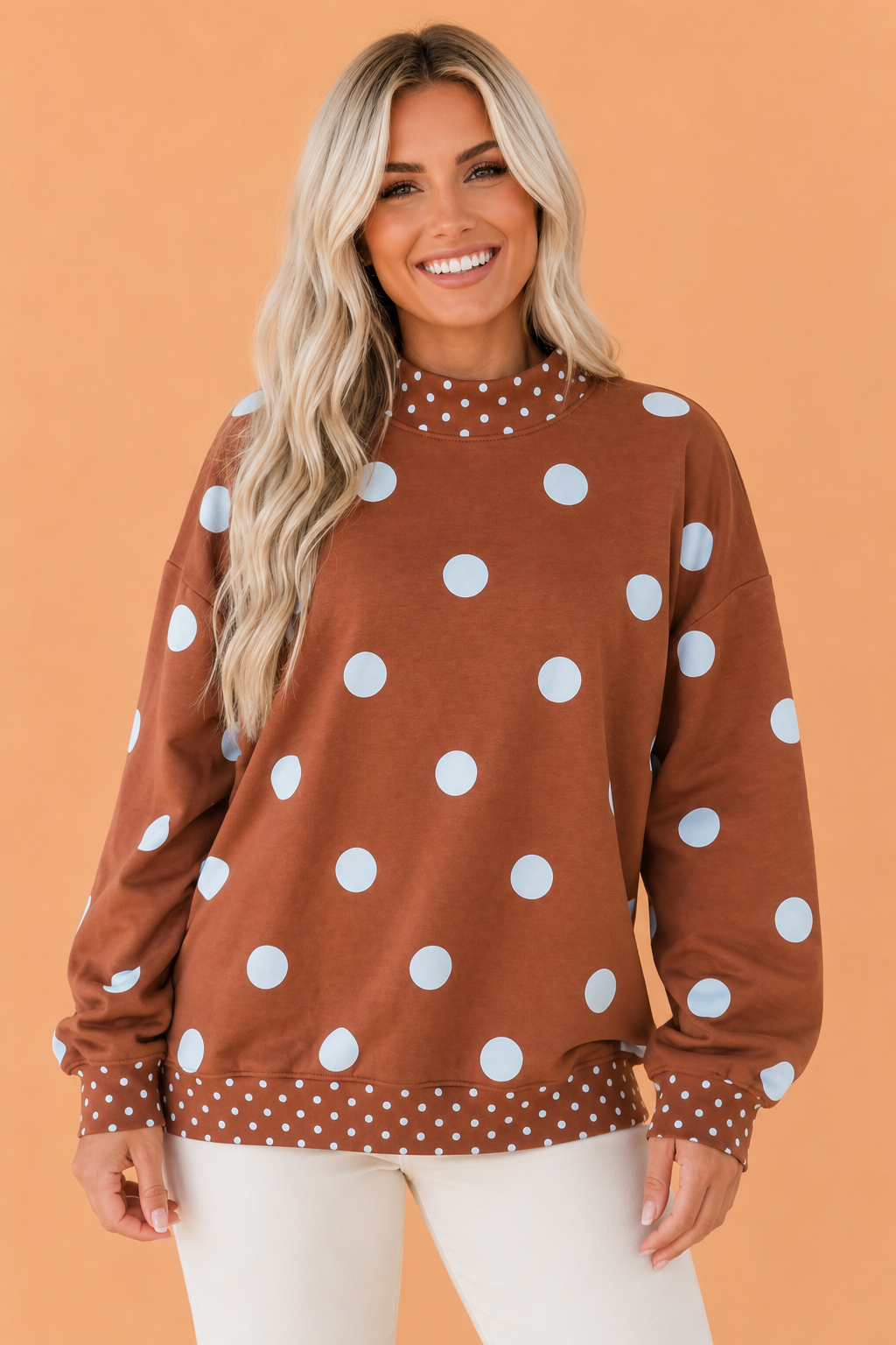 The Willa Polka Dot Oversized Sweatshirt