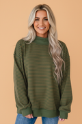 The Olive Kate Stripe Oversized Sweatshirt