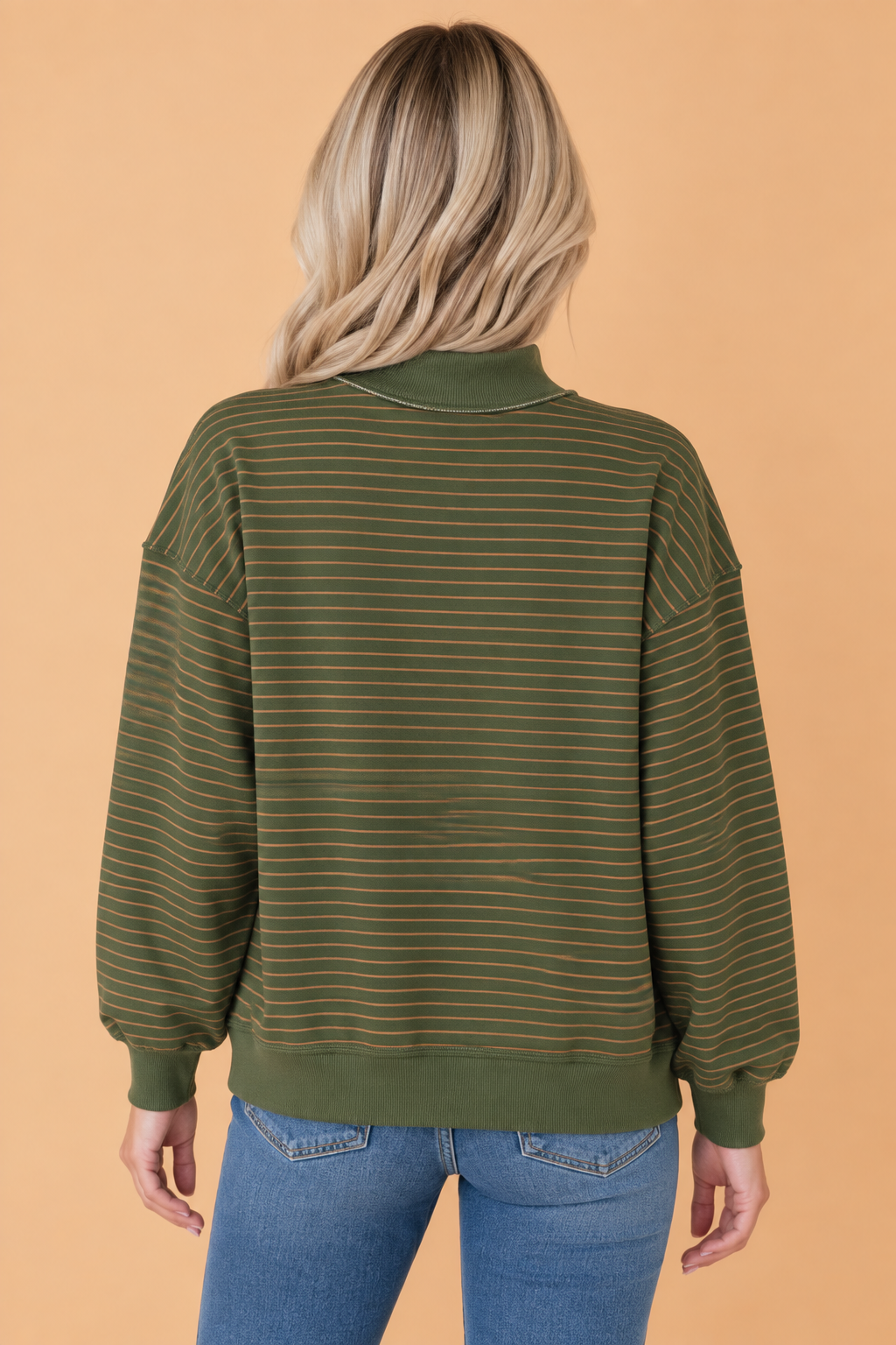 The Olive Kate Stripe Oversized Sweatshirt