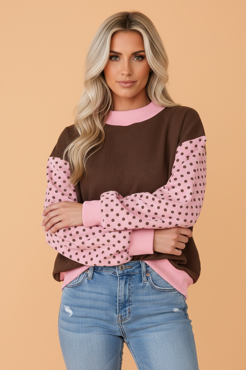 The Lily James Polka Dot Sweatshirt