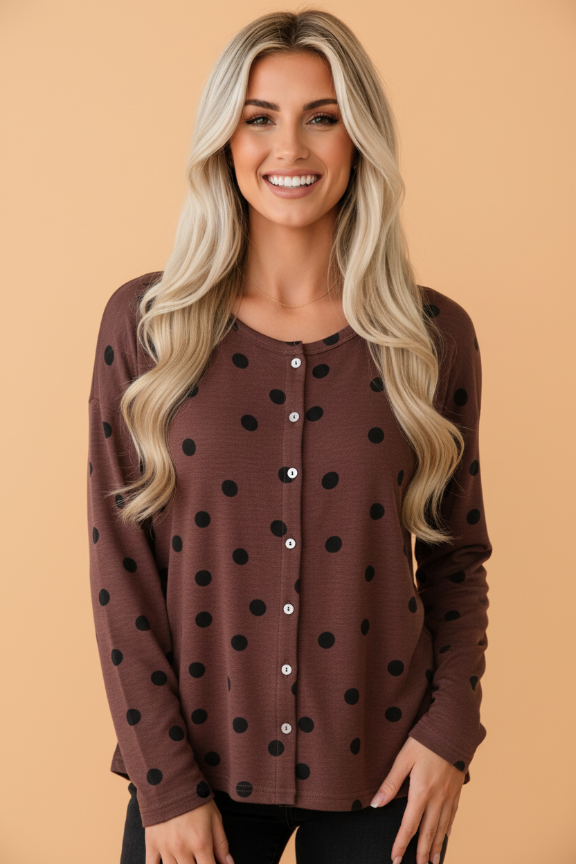 The Sutton Polka Dot Top