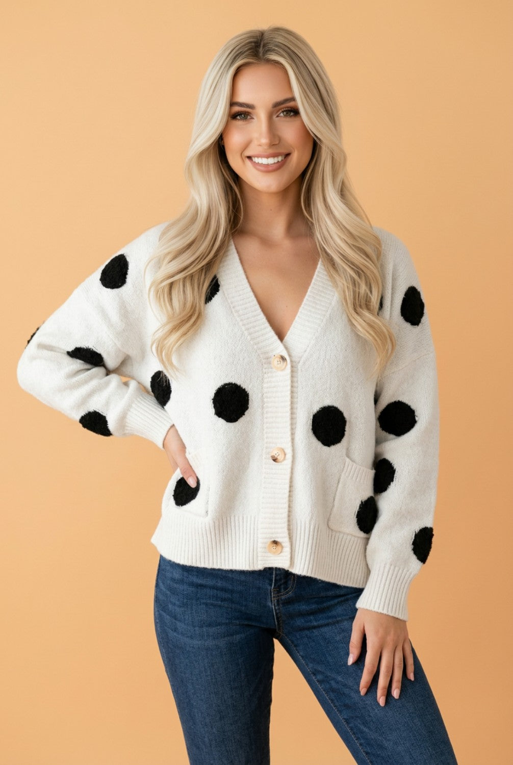 The Posie Polka Dot Cardigan