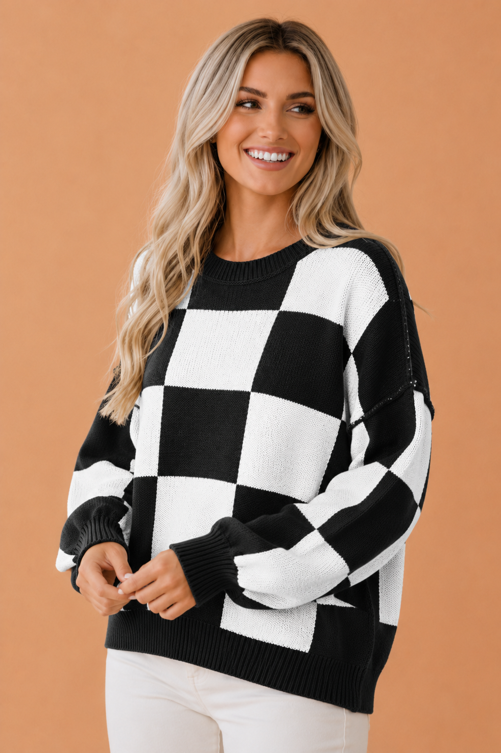The Collins Checker Sweater