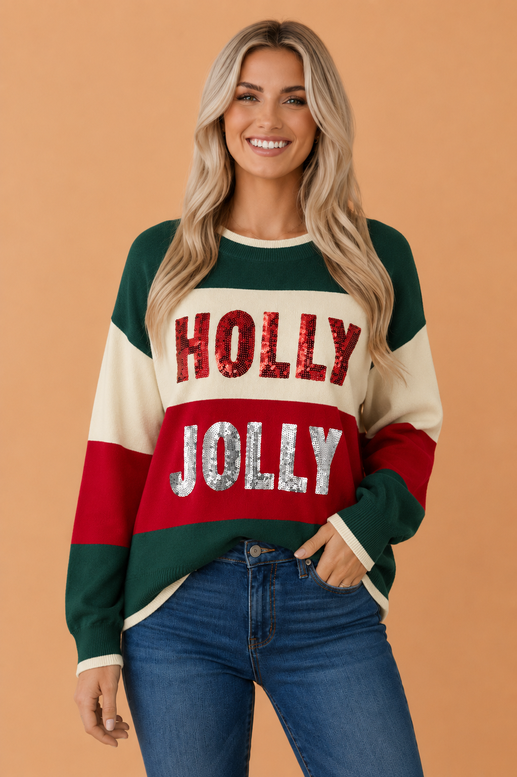 The Holly Jolly Sequin Sweater