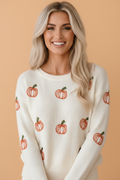 The Petunia Pumpkin Sweater