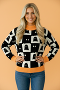The Gracie Ghost Checker Sweater